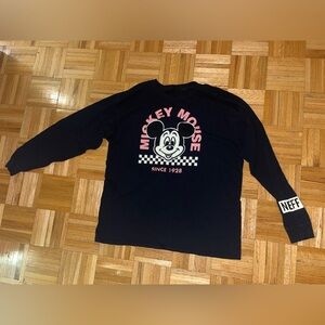 Black long sleeve Disney Mickey Mouse Tee